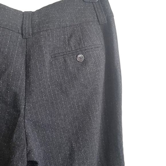 Chicos Women Pants 8 Smokey‎ Gray Straight Leg Pin Stripe Dot Classic Officewear - Picture 6 of 11